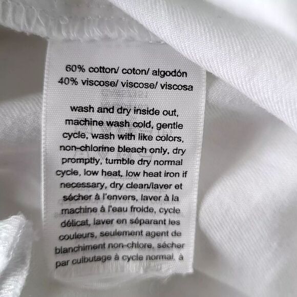 Tommy Hilfiger Wide Leg Pants Womens 8 White High Rise Belted Pockets NWT - Picture 10 of 11